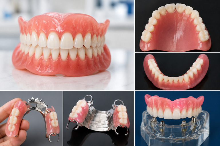 Imagem educativa sobre prótese dentária e reabilitação oral
